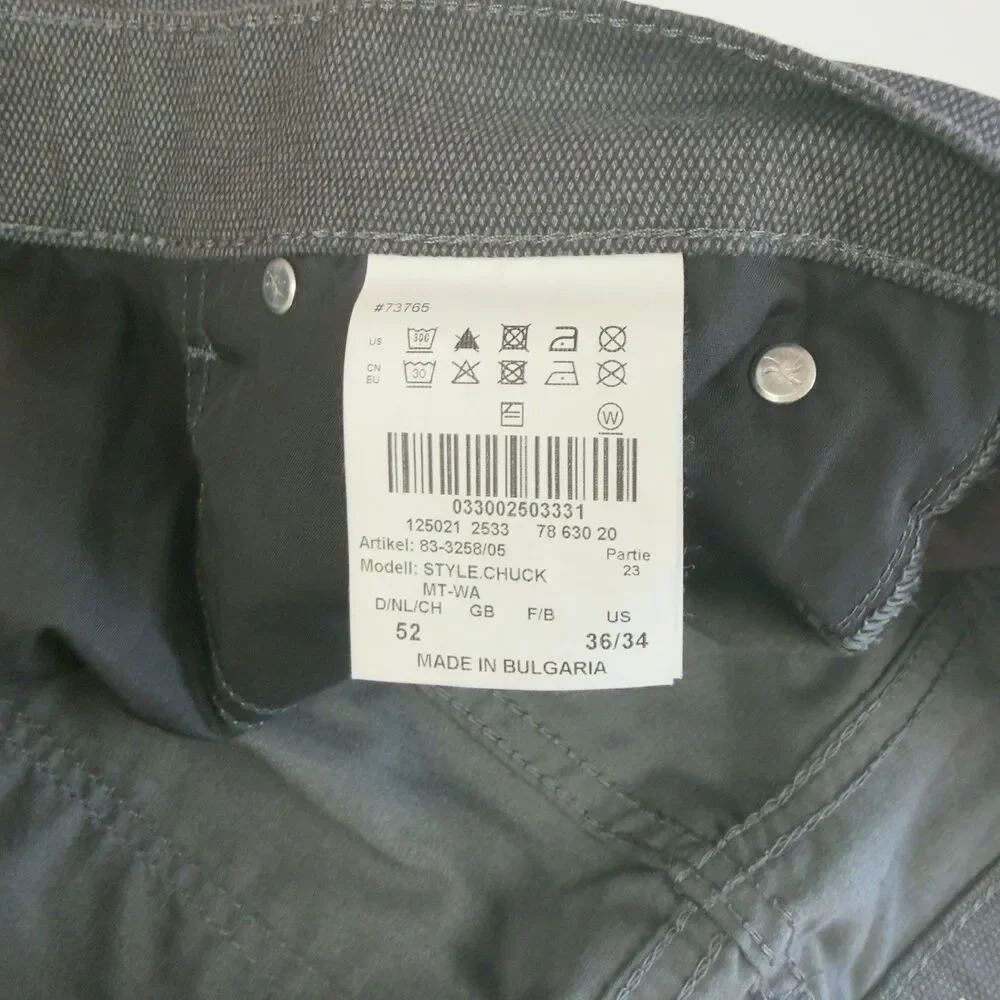 Brax Chuck Pants Stretch Mens 36W 34L Black Chino Straight Woo, Look
